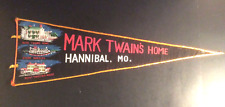 Mark Twain’s Home VTG Felt 25” Souviner Pennant Black Hannibal Missouri Historic picture