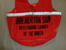 VTG 60S 70S 80S NEWSPAPER DELIVERY BAG BREMERTON SUN 2 SIDED CARRIER NEWSBOY picture