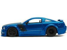 2006 Ford Mustang GT Blue Metallic with Matt Black Hood and Stripes 