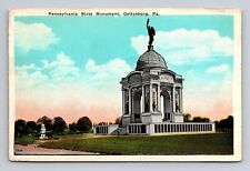 WB Postcard Gettysburg PA Pennsylvania State Monument picture