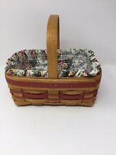 Longaberger 1994 Handwoven Mother's Day Basket~ W/ Floral & Plastic Liners picture