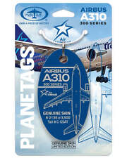 Air Transat Airbus A310-300 Tail #C-GSAT Real Aluminum Blue Plane Skin Bag Tag picture