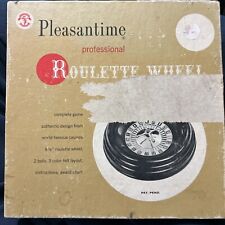 Vintage 1958 Pleasantime Professional Roulette Wheel with Box Felt and Ball picture