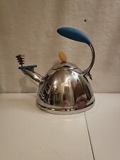 Used original Alessi Michael Graves Signed stainless steel Teapot Tea Kettle  picture