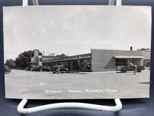 Vintage Unposted RPPC Postcard Street Automobile Car Scene Roseau Minnesota picture