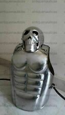 Skull Helmet Silver Finish Costume Handmade With Medieval Muscles Armor Jacket picture