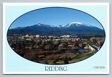 Redding California Aerial View Vintage Unposted Postcard picture