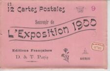 EXPO 1900 Paris France 12 Vintage Postcards with Original Folder Series 9 (L5679) picture
