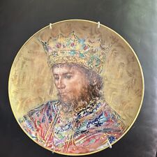New Edna Hibel Plate David the King Gold #4336 picture