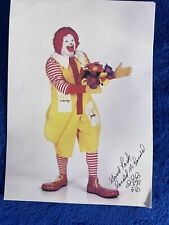 Signed Ronald McDonald photo 5 x 7 vintage picture
