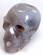 3.5'' Natural Agate Carved Crystal Skull,Realistic - Skulls Gemstone & Crystal picture