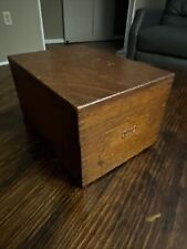 Vintage Weis Wooden Card Index Library Recipe Index Card File picture