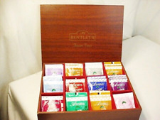Bentleys Finest Tea Wood Storage Chest Caddy Box 48 Ashby's Peach Spice EarlGrey picture