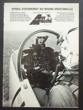 5/1971 PUB AIRPLANE AERMACCHI MB-326K COCKPIT PILOT ARMY ORIGINAL FRENCH AD picture