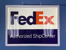 FedEx Authorized ShipCenter LED Sign USED - one side light only. 24”x18”x1” picture