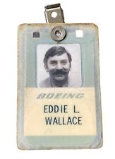 Vintage Boeing Airplane Company Employee ID Clip On Badge Pin Pass Key Plastic picture