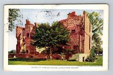 Jamestown VA-Virginia, Ruins Ambler House, Outside, Vintage Postcard picture