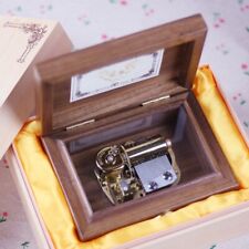 30 NOTE WALNUT WOODEN WIND UP MUSIC BOX :  LOVE IS BLUE picture