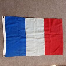 Vintage French France Boat Flag Sewn Tricolour 2ftx3ft picture