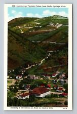 Idaho Springs CO-Colorado, Virginia Canon, View of Town Antique Vintage Postcard picture