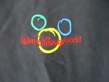 VINTAGE Walt Disney World Jacket Mens Extra Large Black Windbreaker Mickey Mouse picture