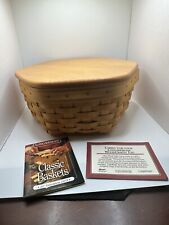 Longaberger 1998 10” Generations Basket With Lid And Plastic Protector 13773  picture