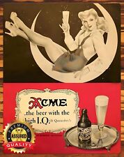 Acme - The Beer With I.Q.  - Metal Sign 11 x 14 picture