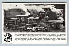 Northern Pacific Railway's First Locomotive Compared Diesel Vintage Postcard picture