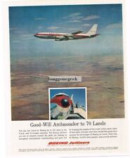 1961 BOEING 707 Jetliner Good-Will Ambassador to 70 Lands Vintage Ad  picture