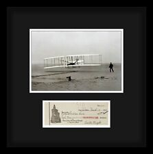 Orville Wright Signed Check, First in Flight Custom Autograph Display. Auto JSA picture