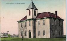 McCRACKEN, KS Kansas    PUBLIC  SCHOOL      c1910s    Handcolored    Postcard picture