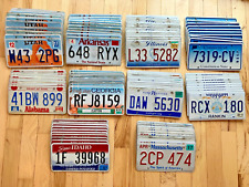 Bulk Lot of 100 License Plates- 10 of Each State in Craft Condition picture