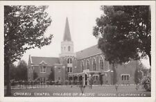 RPPC Postcard Morris Chapel College of Pacific Stockton CA  picture