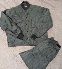 Vintage Military USAF Quilted Underwear Bomber Jacket And Trousers Sz Large picture