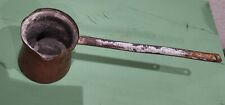 VTG Hand Copper /Brass Turkish-style Melting Coffee Pot Long Handle  Primitive  picture