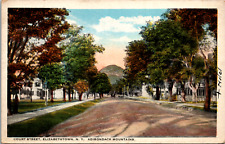 Vintage C. 1920's View Down Court Street Elizabethtown New York NY Postcard picture