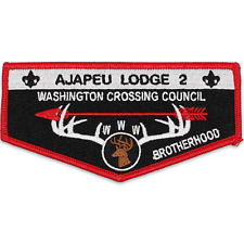 2016 OA Ajapeu 2 Brotherhood Lodge Flap Patch Washington Crossing Council BSA picture
