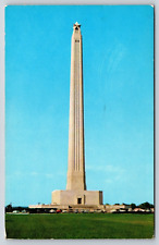 Houston TX-Texas, The San Jacinto Monument Independence War Memorial, Postcard picture