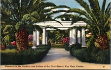 postcard Key West FL - Memorial to the Soldiers and Sailors of the Confederacy picture