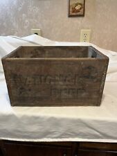Vintage Wooden National Beer Crate Case Faded Rustic picture
