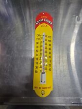 ROYAL CROWN COLA RC PORCELAIN METAL THERMOMETER  BEST BY TASTE TEST  picture