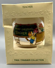 1980 Hallmark Keepsake Satin Unbreakable Christmas Ornament - Teacher Cute Cats picture