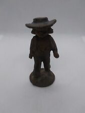 Vintage Cast Iron Boy With Hat Figure picture