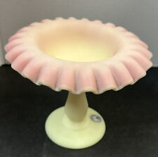Fenton Art Glass 95th Anniv Burmese Footed Fairy Lamp Cup Candle Holder NO Shade picture