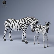 Breyer size  1/6  resin model zebra and calf horse figurines picture