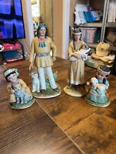 Vintage Homeco Ceramic Native American Figurine Set  of 4. Pre-owned VG Cond. picture