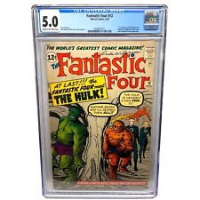 Fantastic Four #12 (1963) CGC 5.0 1st meeting Fantastic Four and Incredible Hulk picture