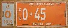 ARUBA, CARIBBEAN NETHERLANDS LICENSE PLATE - 2019 - O-45 - ONE HAPPY ISLAND picture