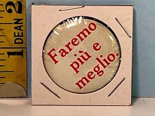 Vintage Avis Rent A Car We Try Harder Italian Pinback Button picture