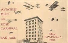 Vintage Postcard Aviation Meet And Rose Carnival San Jose CA May 1910 Webb Drug picture